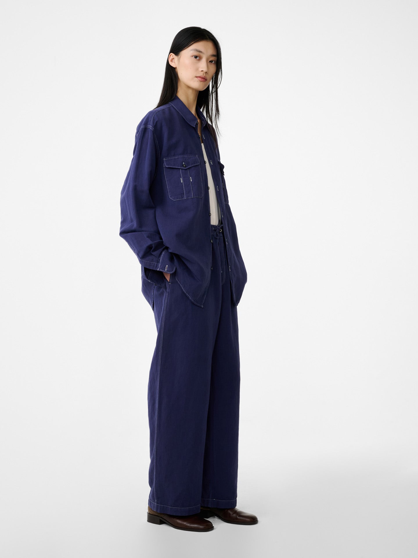 UTILITY POCKET SHIRT, INDIGO