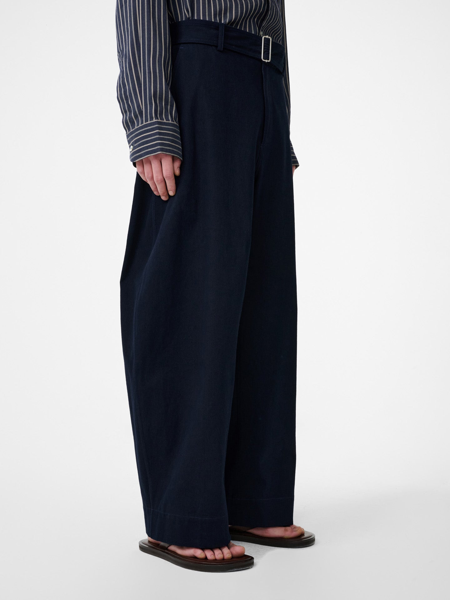 BELTED PANT, Indigo