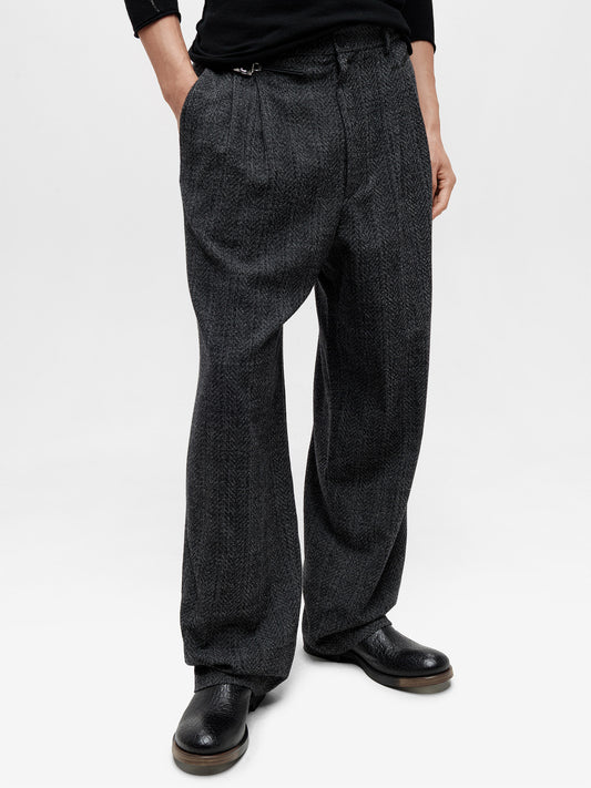 REGOLATORE DOUBLE PLEATS, Black