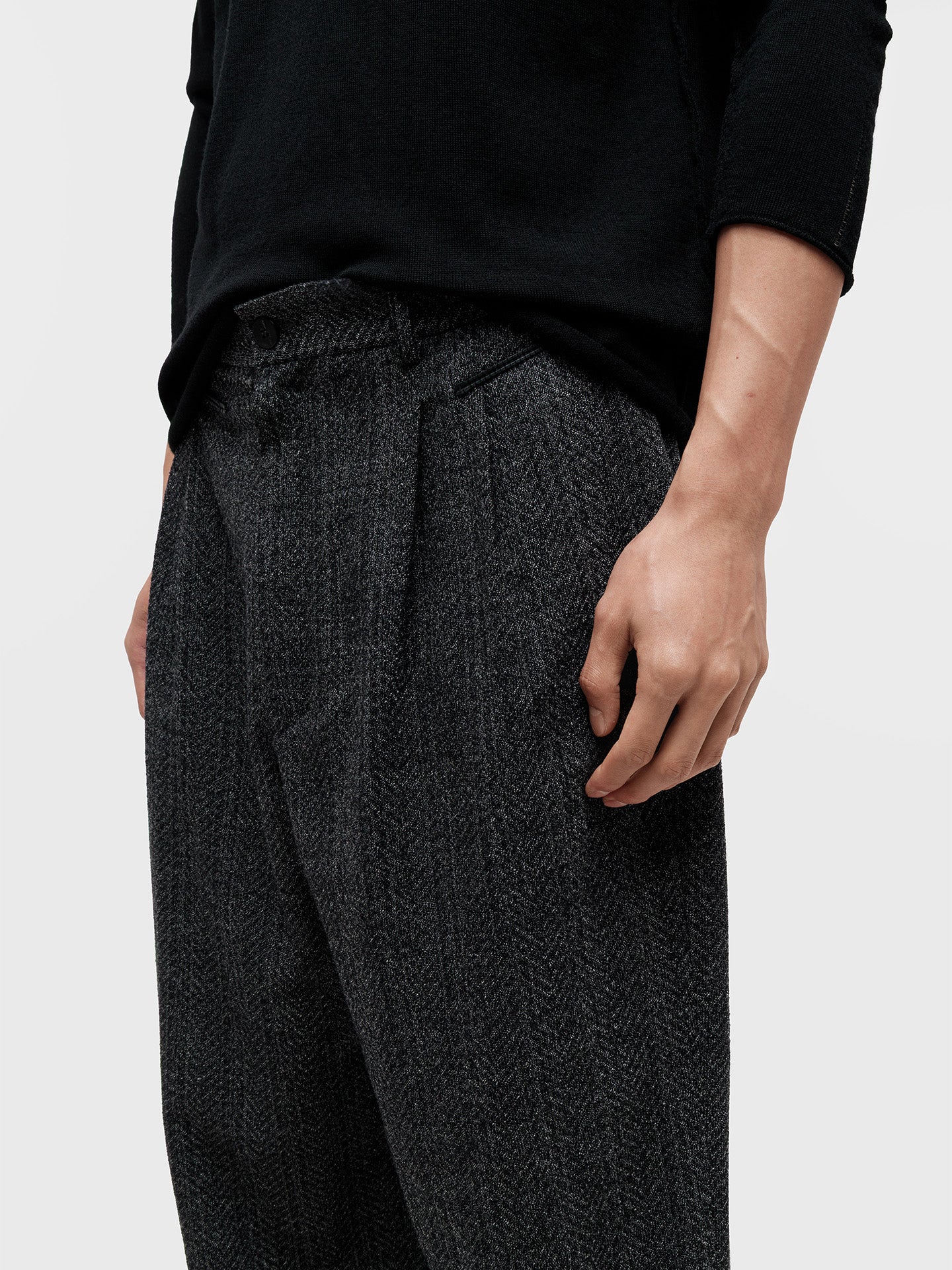 REGOLATORE DOUBLE PLEATS, Black
