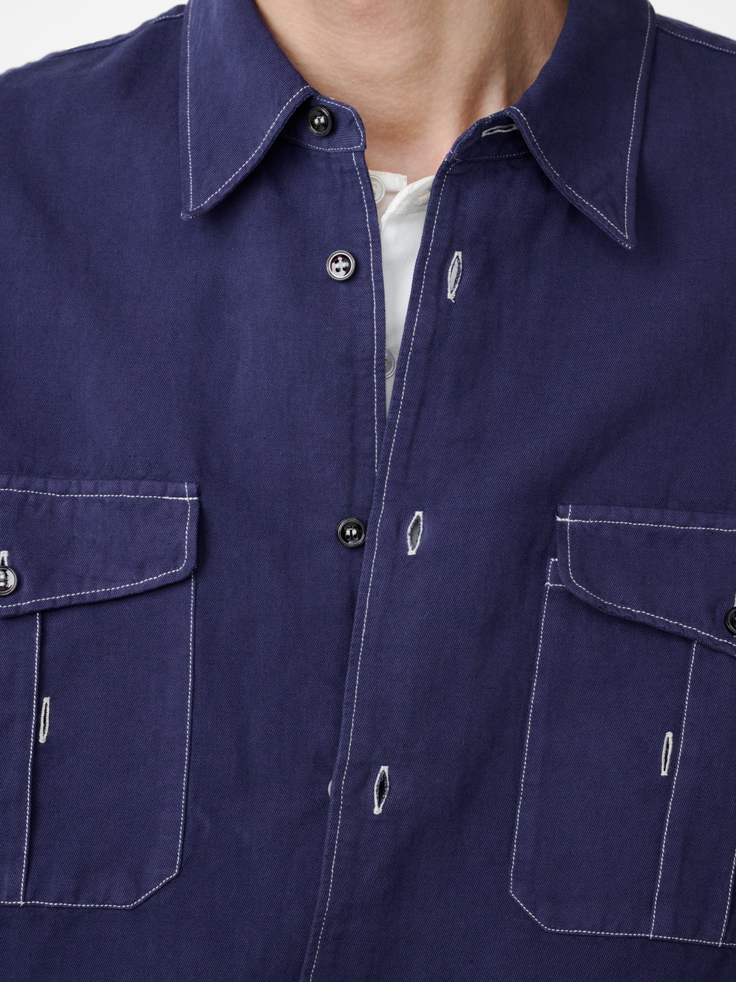 UTILITY POCKET SHIRT, INDIGO