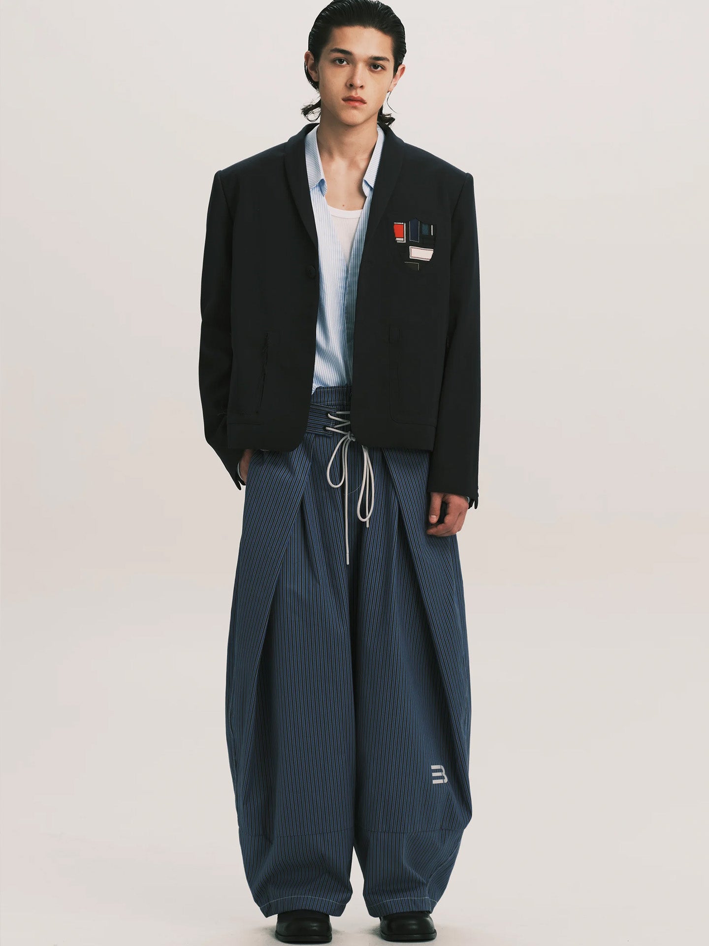 FOLDING WIDE SWIM TROUSERS, Navy