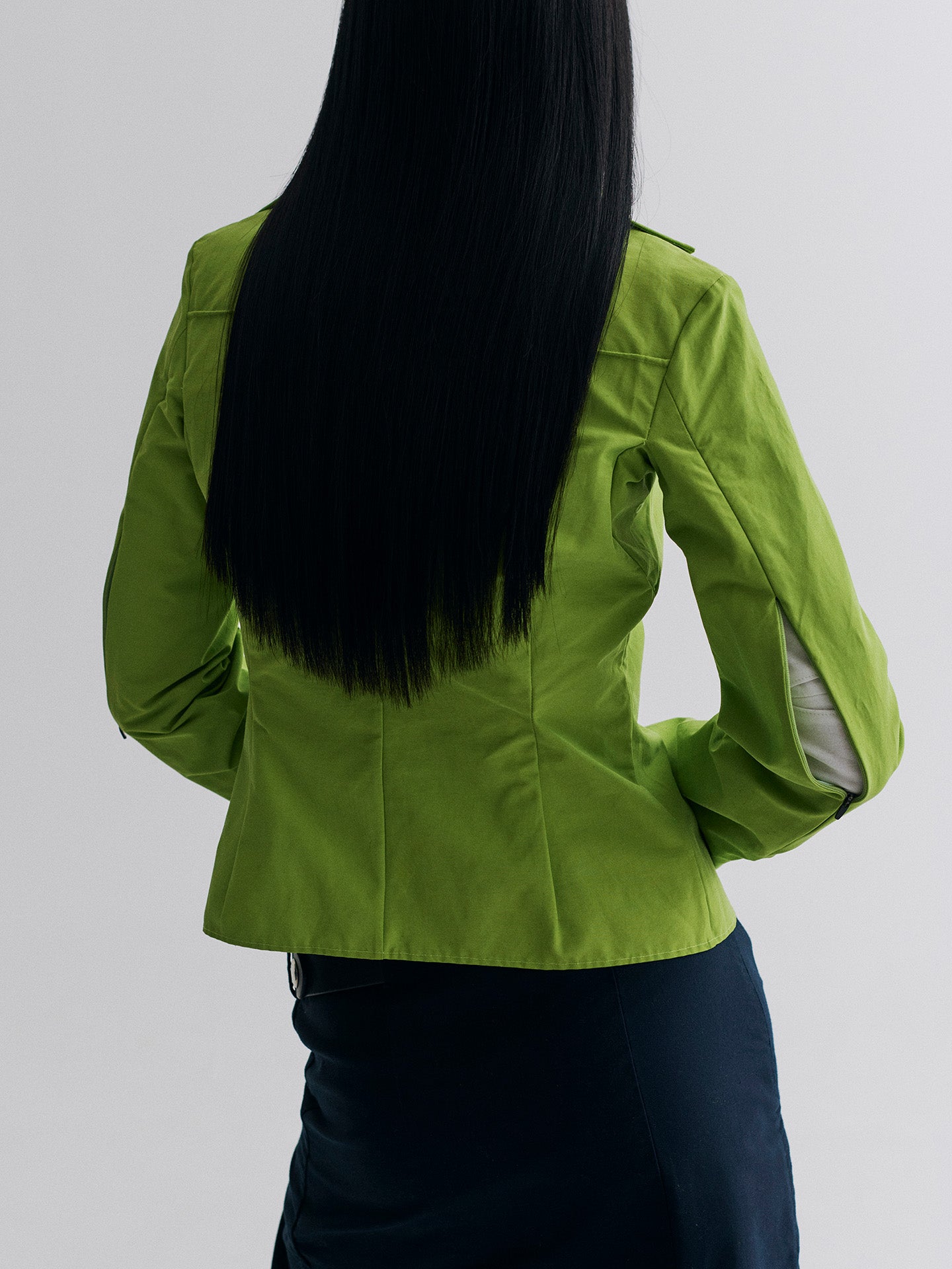 STRUCTURED SPREAD COLLAR SHIRT, BRIGHT GREEN
