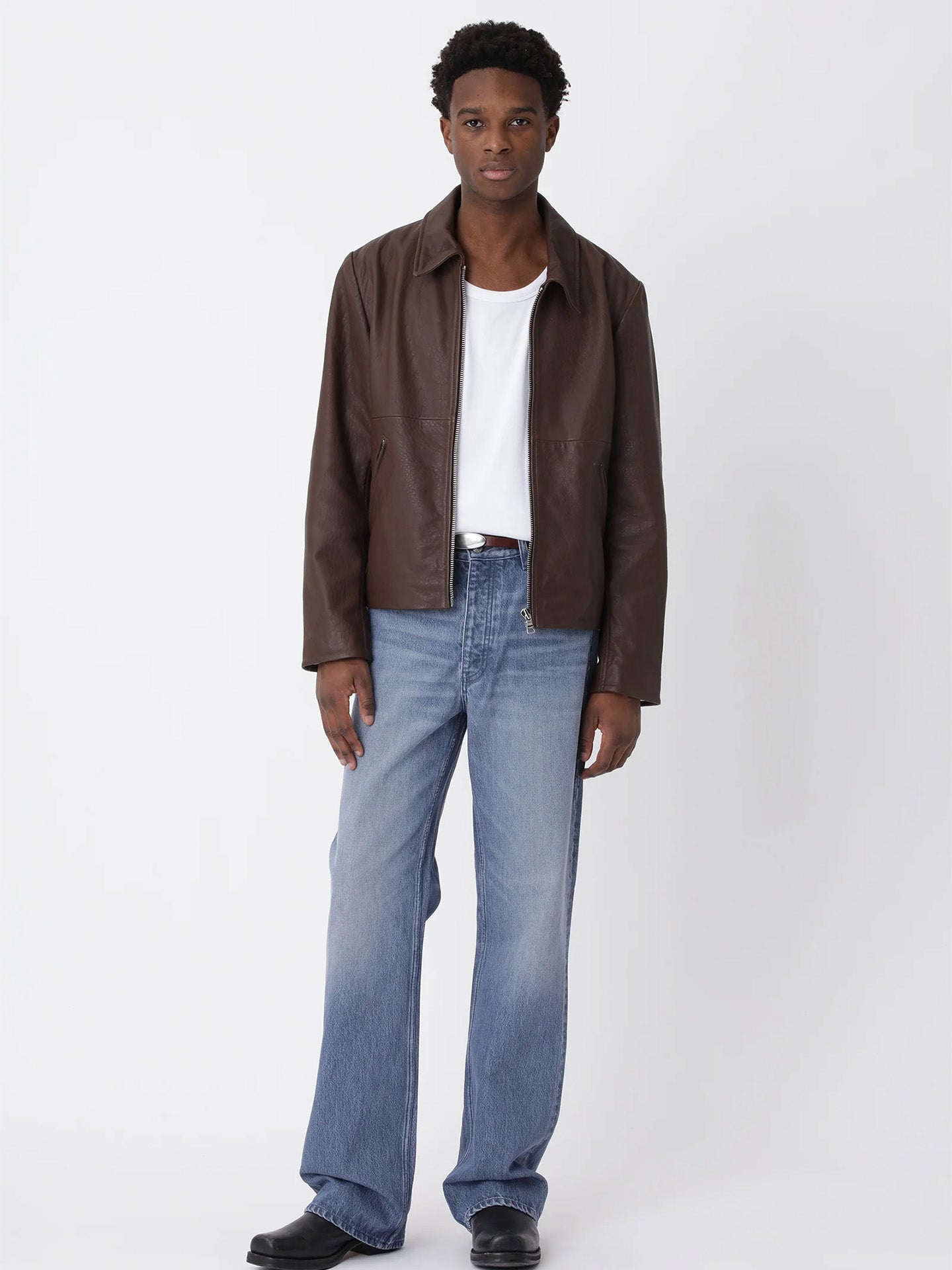 DUTTON LEATHER JACKET, Brown