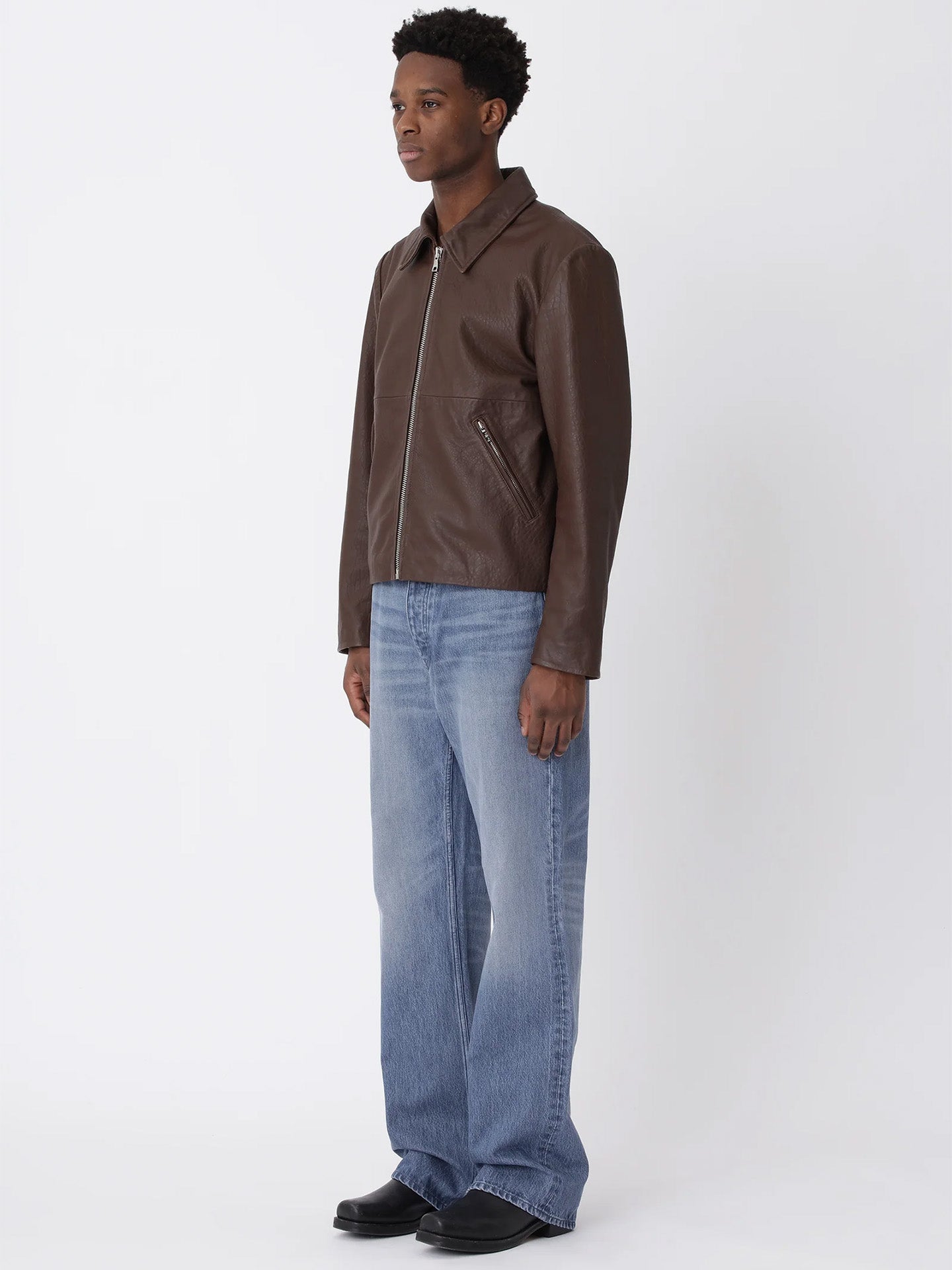 DUTTON LEATHER JACKET, Brown