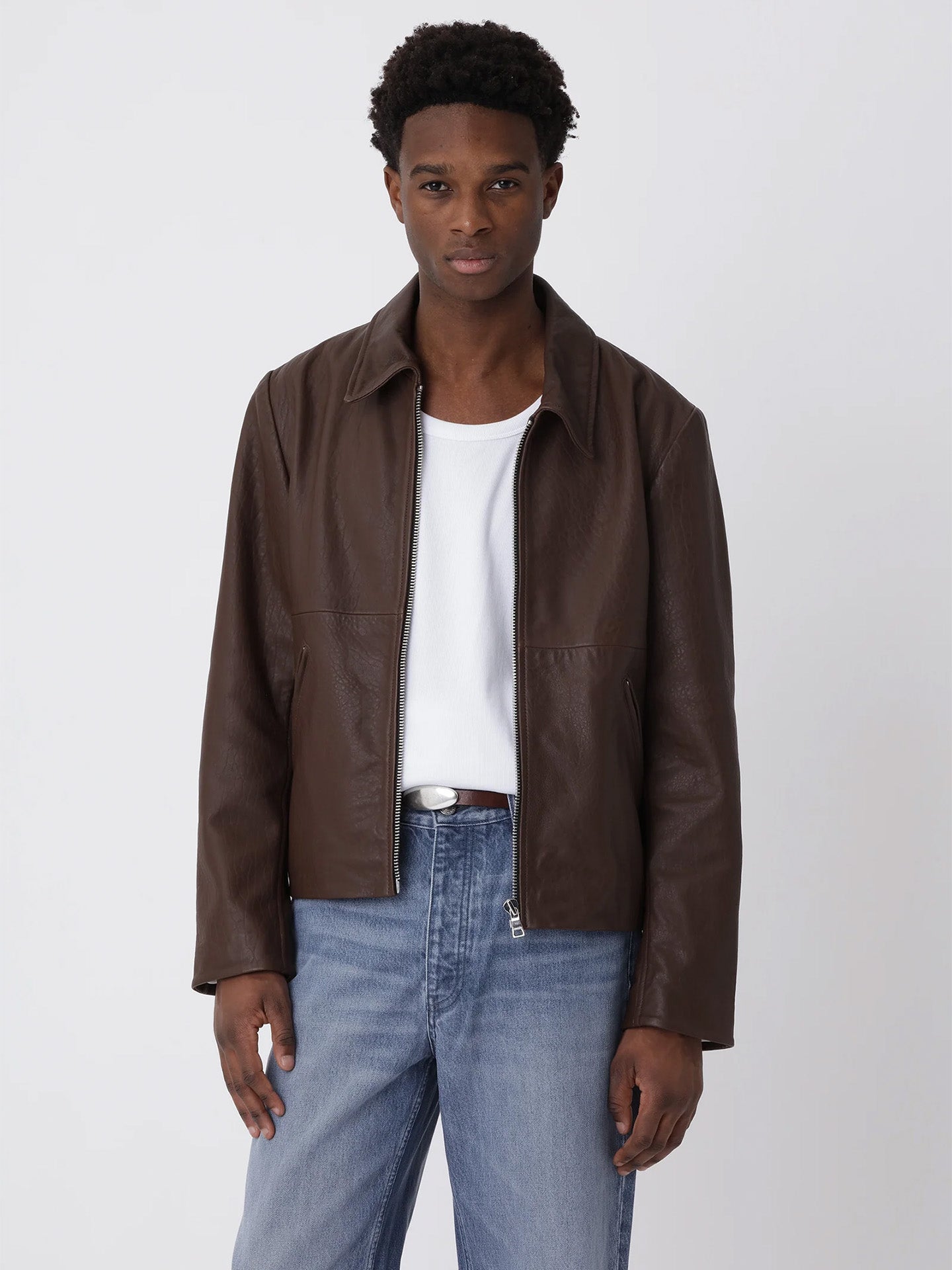DUTTON LEATHER JACKET, Brown