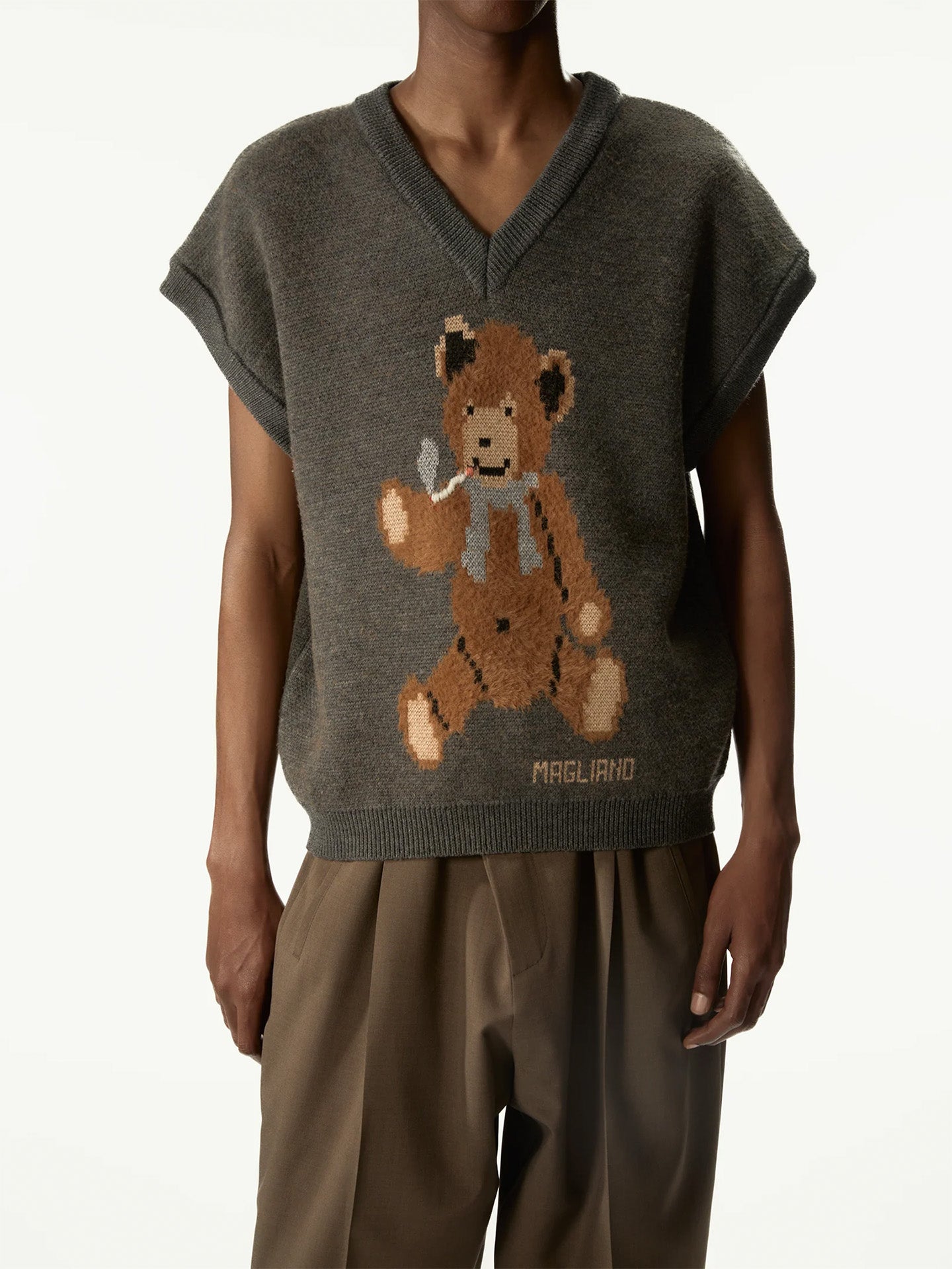 TEDDY BEAR VEST, Hazelnut